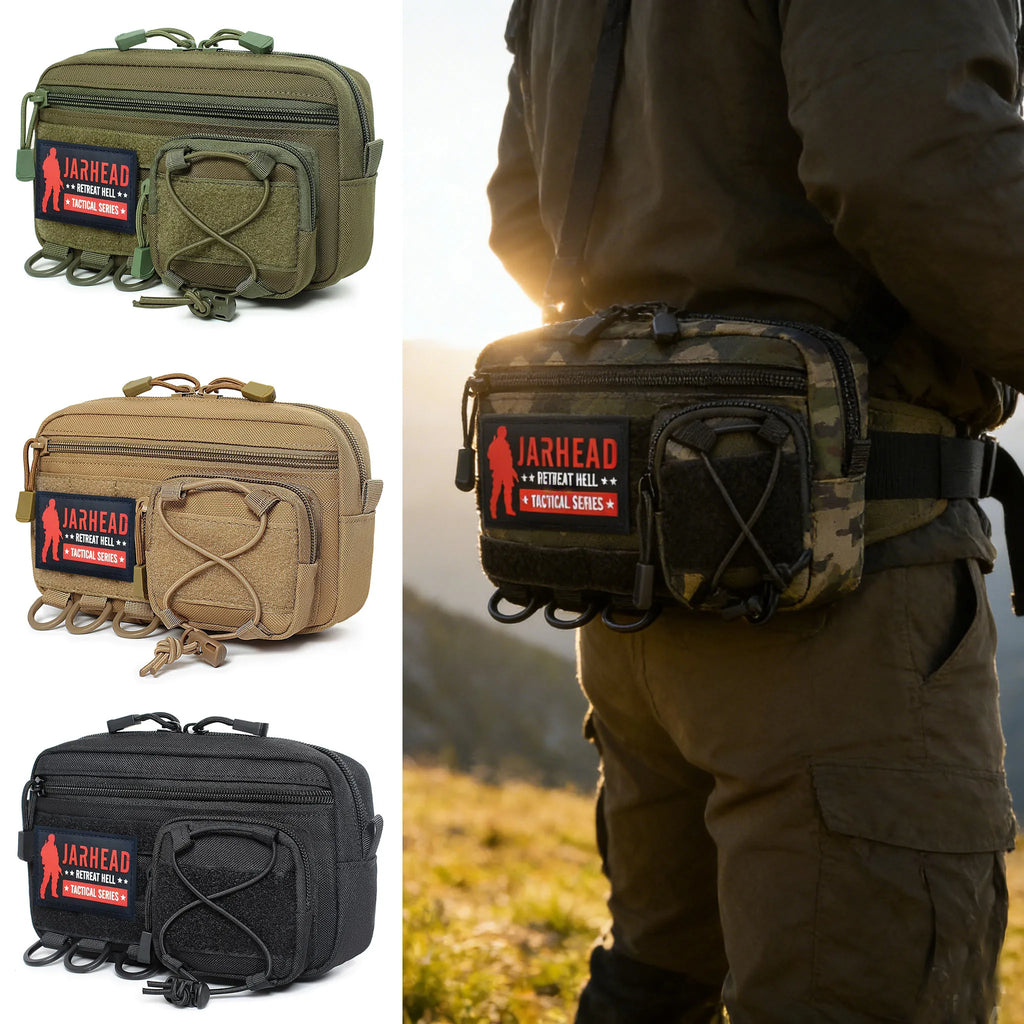 Outdoor Utility Storage Pack Horizontal Modular Bag Tactical Vest Backpack Molle Accessory Bag 1000D Hunting Camping Pouch