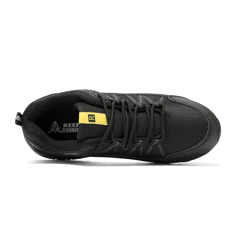 New Men Waterproof Hiking Shoes Outdoor Hiking Tactical Training Boots Comfortable Leather Hiking Sports Shoes Men