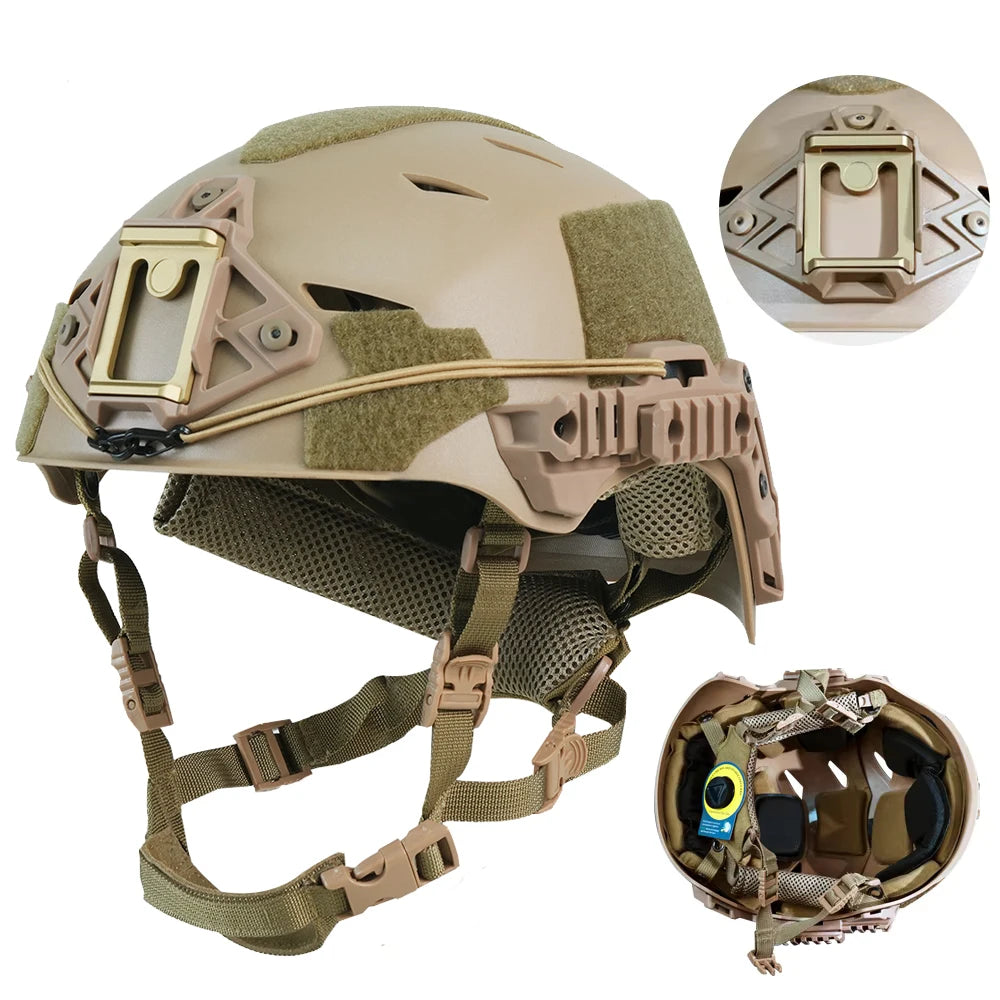 BOOIU Wendy 3.0 Training Tactical Helmet Adjustable Knobs Liner Pad Multi Function Rails Helmet For Outdoor CS Protective Gear
