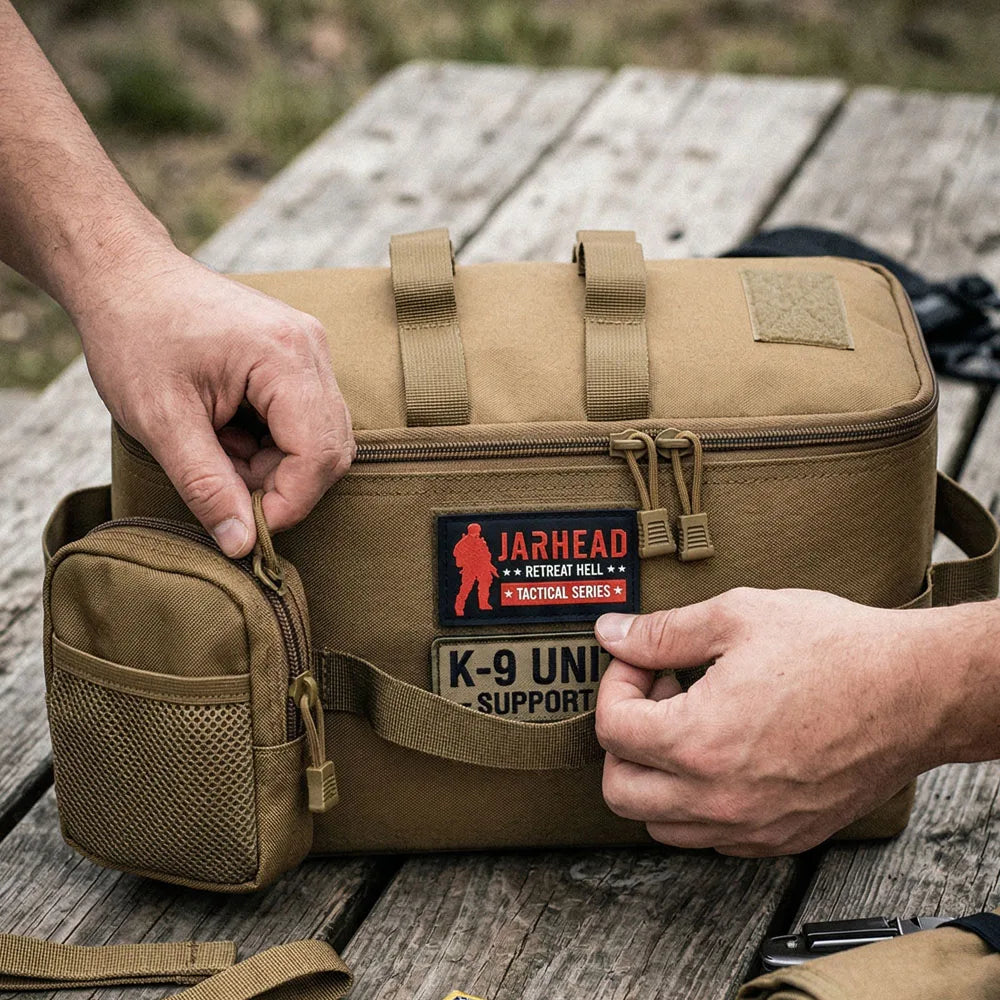 Tactical Camping Cookware Bag Modular Organizer MOLLE Storage Pouch Water Resistant Outdoor Gear Bag for Hiking Travel Hunting