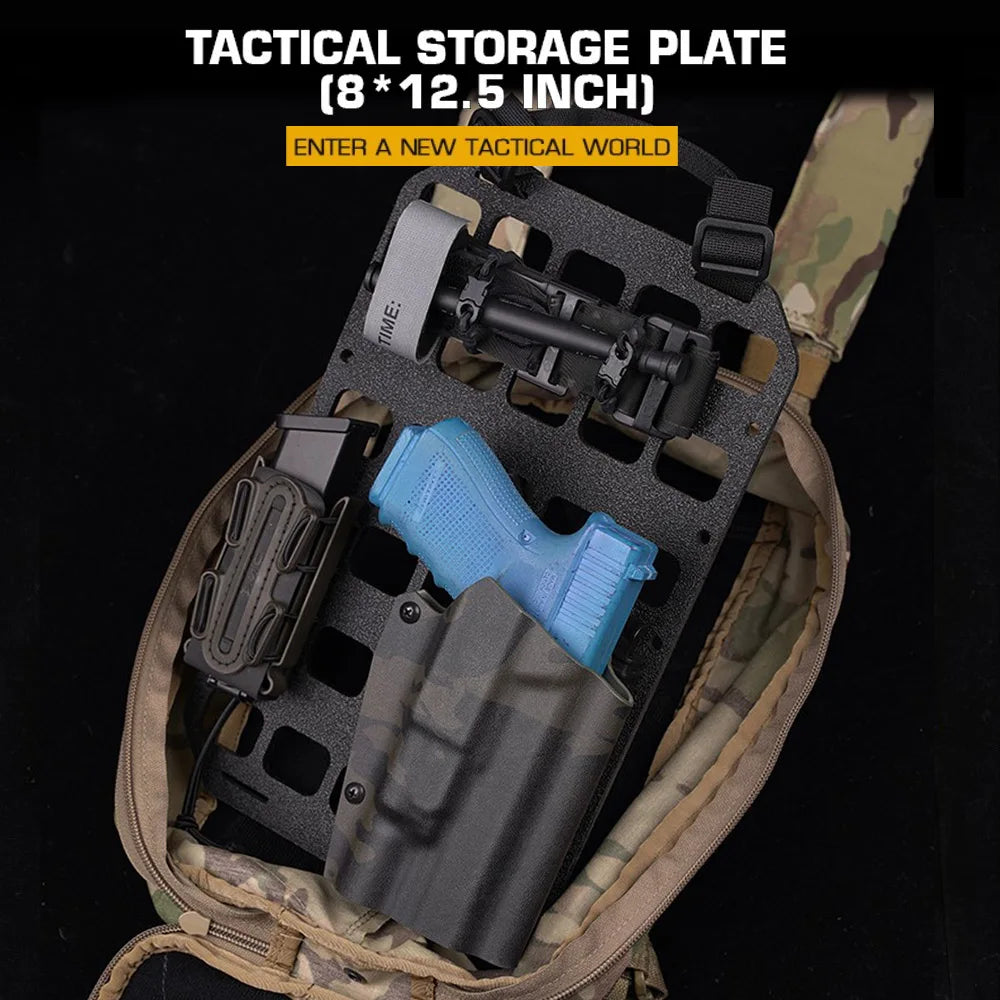 12.5 Inch Tactical Display Stand Holder for  Airsoft Holster Mag Pouch RTI G-Code QLS Gear Storage Plate Car Seat Back Organizer