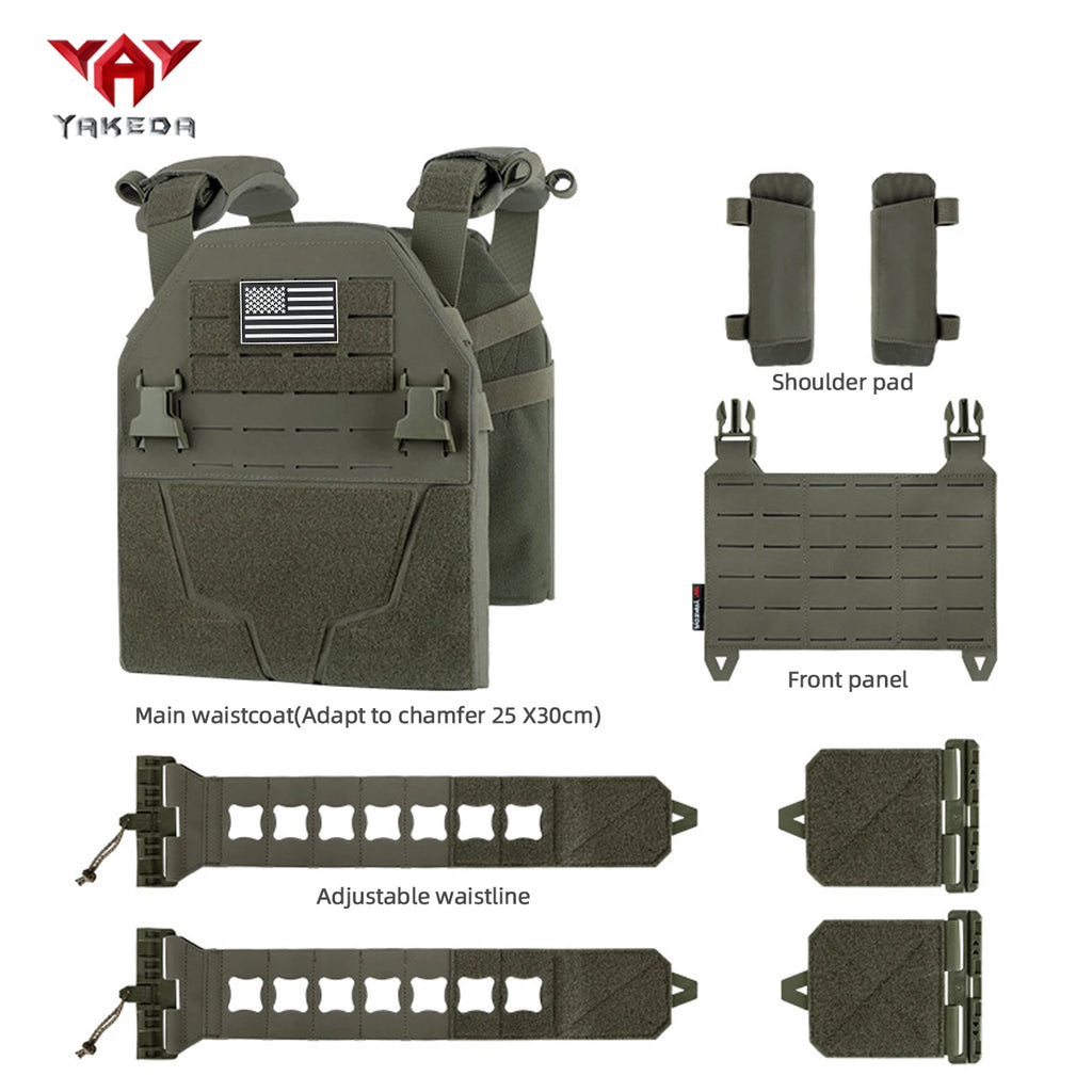 YAKEDA Quick Release Multifunctional Hunting Vest Breathable Nylon Vest can be used for hunting, wilderness survival, etc