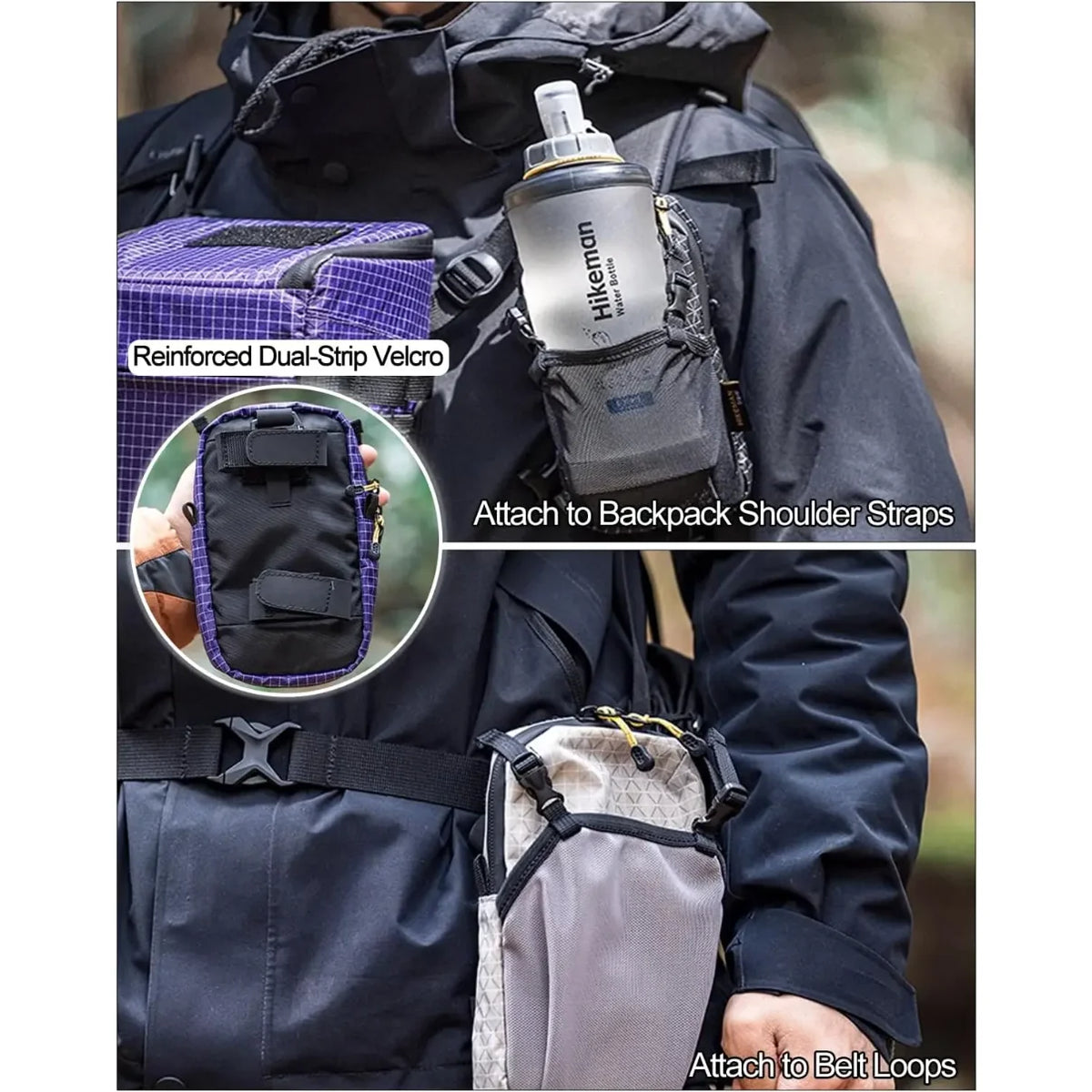 Backpack Shoulder Strap Pouch - Smartphone Strap Pack,Waterproof Backpack Strap Pocket Attachment Bag for Hikers