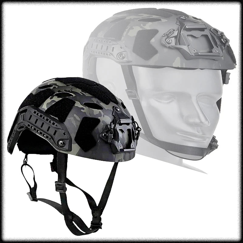 Tactical Helmet Added night vision goggles bracket CS Round Holes Fast Helmet Helmet for outdoor shooting shooting hunting