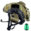 Tactical Airsoft Helmet Camo Cover Set - PJ Fast Helmet with Headset, GPNVG-18, L4G24 NVG Mount Signal Light Counterweight Pouch
