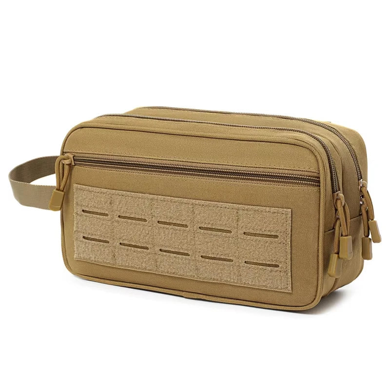 Men's Multifunctional Tactical Toiletry Bag Portable Travel Hygiene Shower EDC Utility Soft Pouch Waterproof Shaving Kit Organis
