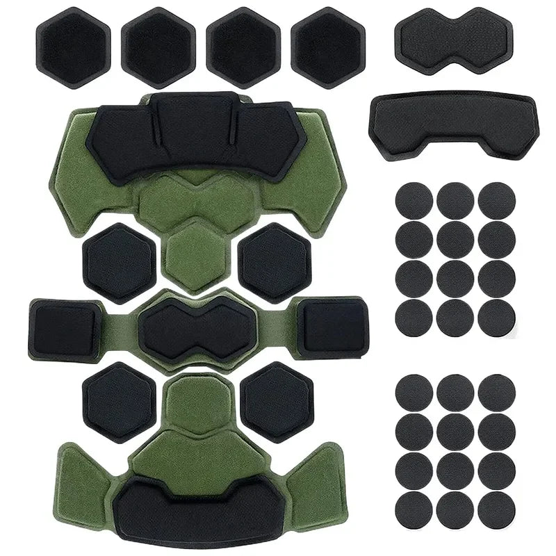 Tactical Helmet with Shock Absorbing Suspension Liner Waterproof Sponge Padding Compatible with Wendy 4th Generation FAST CS