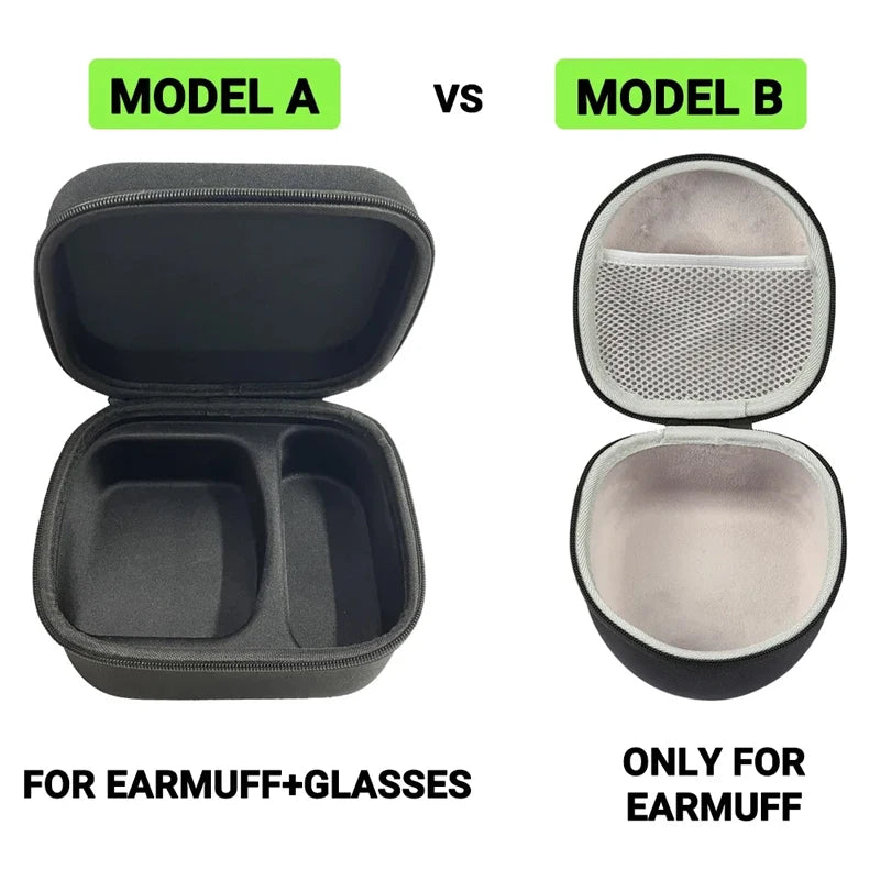 Hard Storage Travel Case for Electronic Shooting Earmuffs Compatible Impact Hearing Protection Shooter Safety Eyewear Glasses