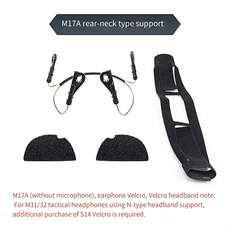 Tactical Earphones M17 Bracket Hook&loop Accessories M31/32/33