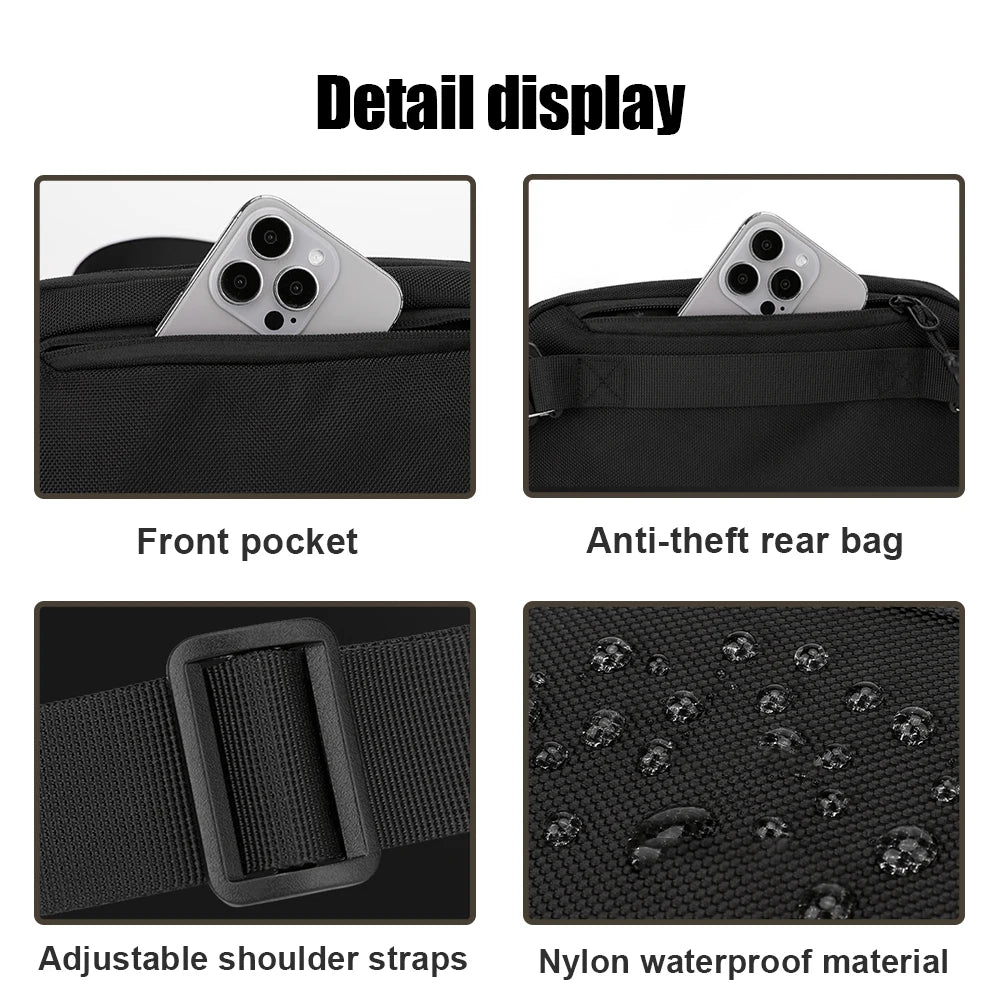 Tactical Waist Fanny Bag Outdoor Crossbody Sling Shoulder Pouch Chest Bag Waterproof EDC Tool Pouch for Hunting Camping Hiking